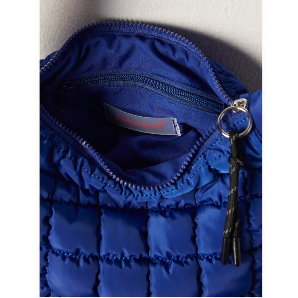 Free People Mini Carryall Sling Bag - Quilted Carryall Athletic Blue - Picture 9 of 12